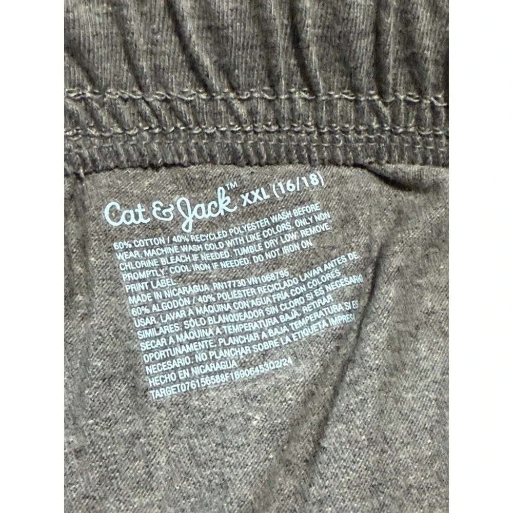 NWT Boys' Knit 'Above the Knee' Pull-On Shorts - Cat & Jack Size XXL 16/18 Gray